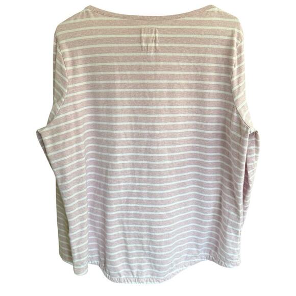 Fat Face Women's Top Breton Stripes Lilac L/S 14 Stretch Fishermancore Coastal - Picture 4 of 10